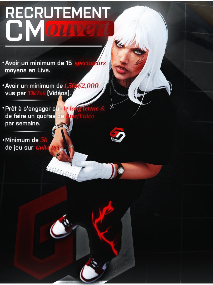 Affiche Recrutement CM - Guild PVP